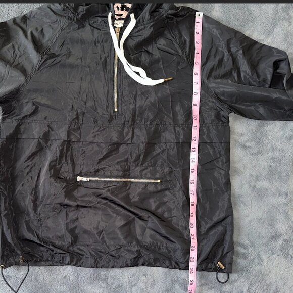 Black Windbreaker Rain jacket Leopard Print Hoodie - Picture 5 of 11